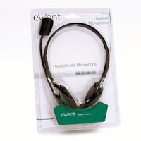 Ewent EW3563 hoofdtelefoon/headset Hoofdband Zwart - thumbnail