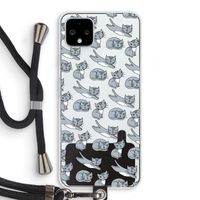 Poezen: Pixel 4 XL Transparant Hoesje met koord