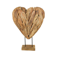 Houten Hart Sculptuur groot - Teak Houten Hart Sculptuur groot - Teak