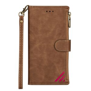 iPhone 12 Mini hoesje - Bookcase - Patroon - Pasjeshouder - Portemonnee - Kunstleer - Bruin