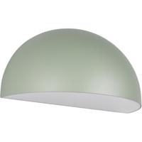 Groene LED Wandlamp Buiten - Halfrond Aluminium - E27 Fitting - IP44