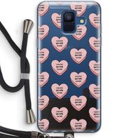 Chicks before dicks: Samsung Galaxy A6 (2018) Transparant Hoesje met koord
