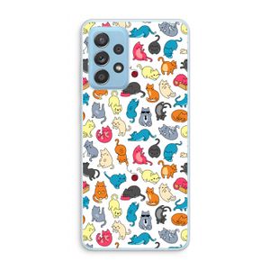 Kleurrijke katten: Samsung Galaxy A73 Transparant Hoesje