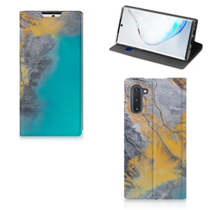 Samsung Galaxy Note 10 Standcase Marble Blue Gold