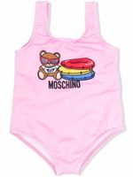 Moschino Kids maillot de bain à logo imprimé - Rose