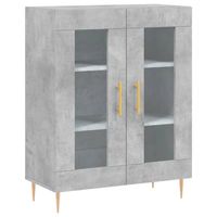 The Living Store Dressoir Betongrijs 69.5 x 34 x 90 cm - Glas Ontwerp - thumbnail