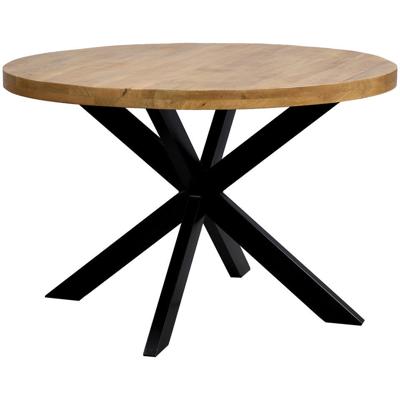 Leen Bakker - Eettafel Travis Rond - Mango - Ø150 Cm - Mangohout - Bruin