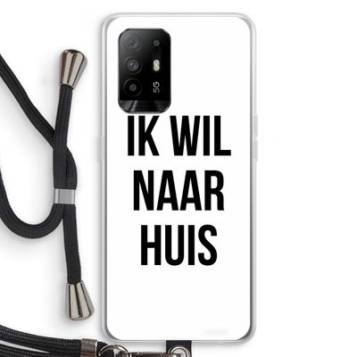 Ik wil naar huis: Oppo A95 5G Transparant Hoesje met koord
