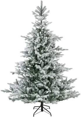 Everlands Grandis fir grote kunstkerstboom besneeuwd groen 240cm