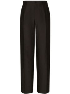 Dolce & Gabbana pantalon droit à logo en jacquard - Noir