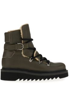 Ferragamo bottes à lacets - Marron