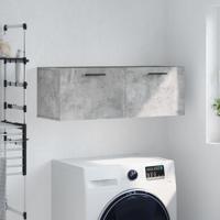Wandkast 100x36,5x35 cm bewerkt hout betongrijs - thumbnail