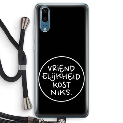 Vriendelijkheid: Huawei P20 Transparant Hoesje met koord