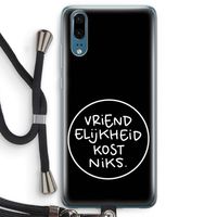 Vriendelijkheid: Huawei P20 Transparant Hoesje met koord