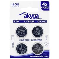 Akyga Knoopcel CR2032 3 V 4 stuk(s) 210 mAh Li-MnO2 CR2032 - thumbnail