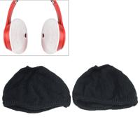 2 stks gebreide hoofdtelefoon stofdichte beschermende case voor beats Solo2 Wireless/Solo3 (zwart)