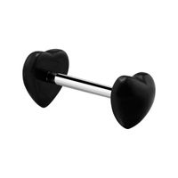 Staafje met hartaccessoire Chirurgisch staal 316L / Acryl Barbells