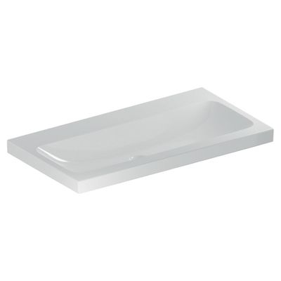 Geberit iCon Light wastafel 90x48 cm, zonder kraangat, zonder overloop, met KeraTect, wit