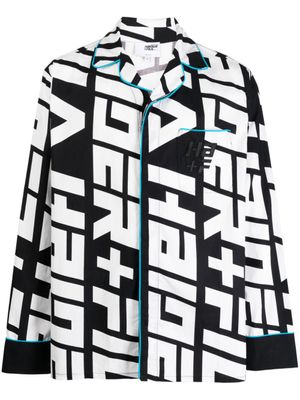 Haider Ackermann chemise en coton à imprimé monogrammé - Noir