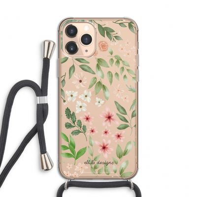 Botanical sweet flower heaven: iPhone 11 Pro Transparant Hoesje met koord