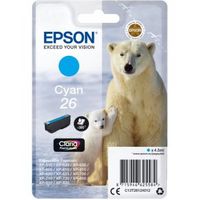 Epson C13T26124012 4.5ml 300pagina's Cyaan inktcartridge
