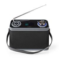 Nedis DAB+ Radio | Tafelmodel | DAB+ / FM | 2.4 " | Kleurenscherm | Batterij Gevoed / Netvoeding | Digitaal | 24 W | Bluetooth - RDDB5200BK - thumbnail