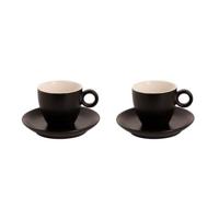 Maastricht Porselein Koffieset Bart Colour 17cl Zwart 2 stuk(s) - thumbnail