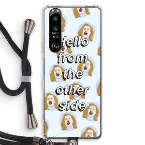 Hello: Sony Xperia 1 III Transparant Hoesje met koord