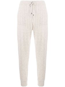 Brunello Cucinelli pantalon cigarette en maille - Tons neutres