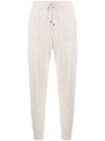 Brunello Cucinelli pantalon cigarette en maille - Tons neutres