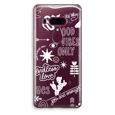 Good vibes: HTC U12+ Transparant Hoesje