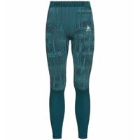 Odlo Thermobroek Men Lang Blackcomb - Green Print Medium