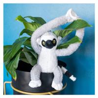 Tactic Jungle mates knuffel - lemur maki grijs zwart