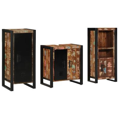 Badkamermeubelset met plank 3 pcs Multikleur 40 x 35 x 90 cm