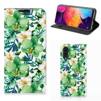 Samsung Galaxy A50 Smart Cover Orchidee Groen - thumbnail