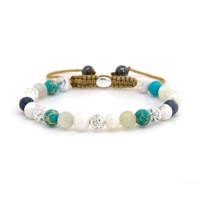 Karma Armband Spiral Ruby XS White Crystal