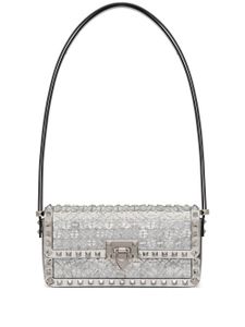 Valentino Garavani sac porté épaule Rockstud23 E/W - Argent