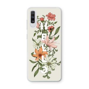 Hello bloemen: Samsung Galaxy A70 Transparant Hoesje