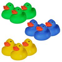 Rubber badeendjes - 9x stuks - badkamer fun artikelen - size 5 cm - kunststof