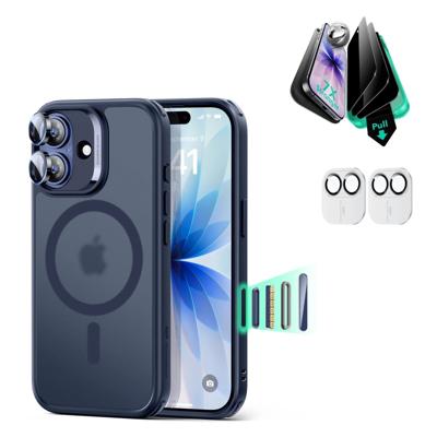iPhone 17 Bundle Classic Hybrid Magnetic Case (Camera Control) and Armorite Privacy Screen Protector - Frosted Blue