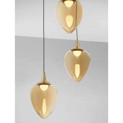 Lyora HanglampNali 3-lichts amber glas - 9416974