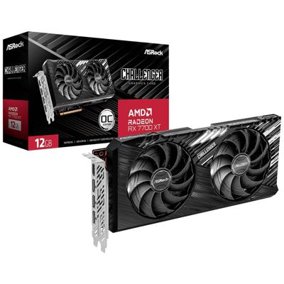 ASRock AMD Radeon RX 7700 XT Videokaart Challenge OC 12 GB GDDR6-RAM PCIe x16 HDMI, DisplayPort Overclocked