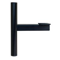 Zwarte zwevende buis meubelpoot 12 cm - thumbnail