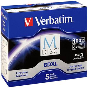 Verbatim 98913 M-Disc Blu-ray XL 100 GB 5 stuk(s) Jewelcase