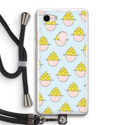 Citroenen: Pixel 3 Transparant Hoesje met koord