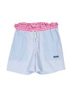 MSGM Kids short à logo brodé - Bleu