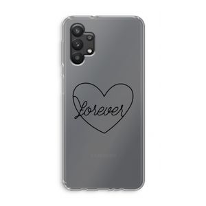 Forever heart black: Samsung Galaxy A32 5G Transparant Hoesje