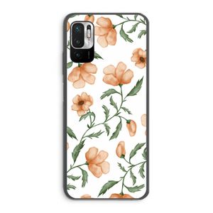 Peachy flowers: Xiaomi Redmi Note 10 5G Transparant Hoesje