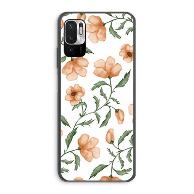 Peachy flowers: Xiaomi Redmi Note 10 5G Transparant Hoesje