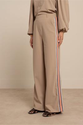 Trainer bonded tape trousers - latte - 13504